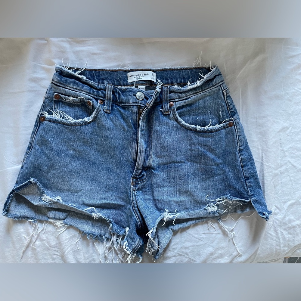 Abercrombie & Fitch Women's Blue Denim Shorts
